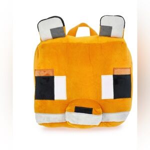 Minecraft Fox Plush Mini Backpack Kids Orange Character Bag NWT